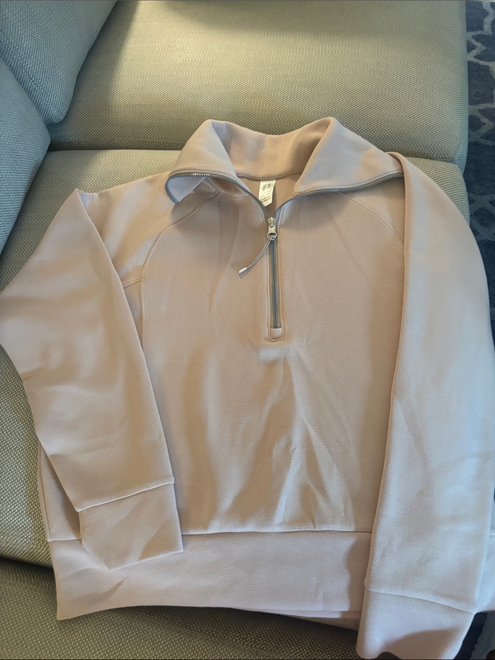 SPANX Women's Half-Zip Pullover Sweatshirt - Light Beige